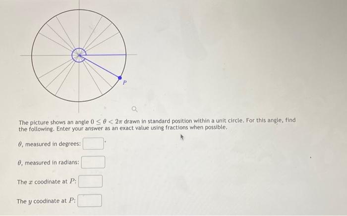The picture shows an angle 0≤θ