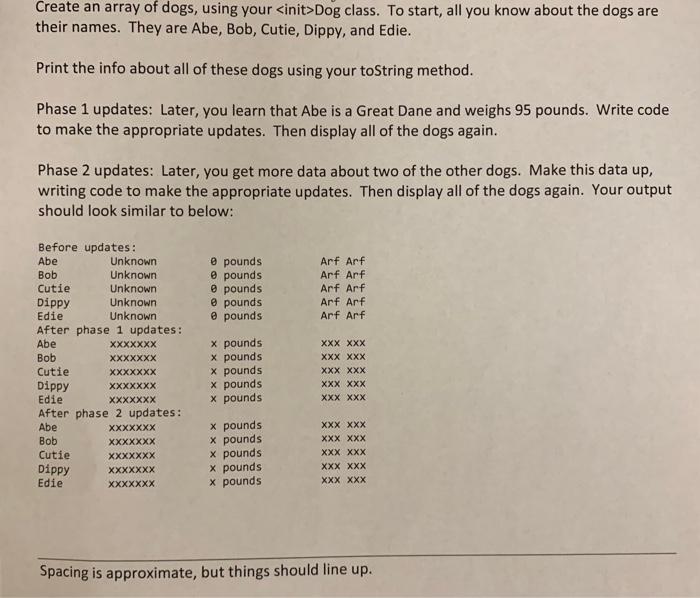 Solved please help me with this JAVA Programming exercise. | Chegg.com