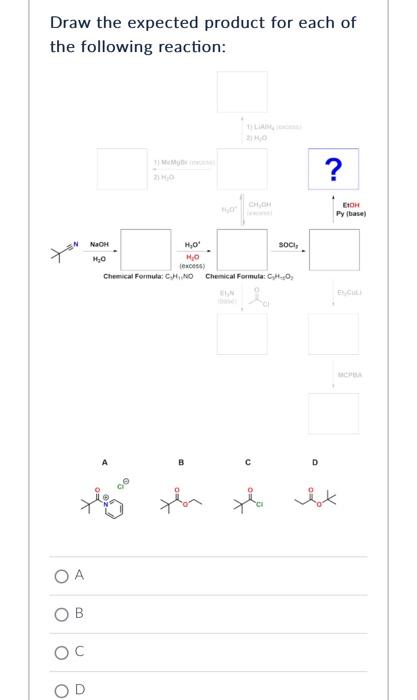 Draw the expected product for each of the following | Chegg.com