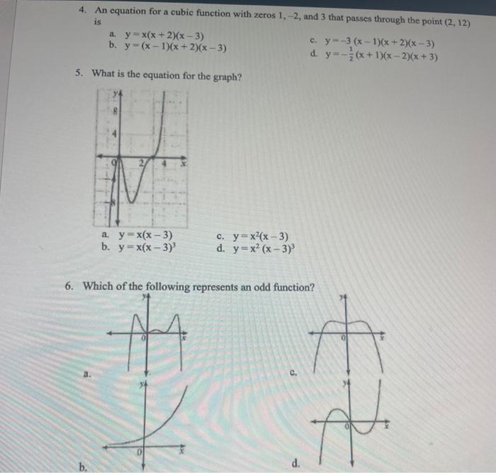 Solved 1. An equation representing a function that extends | Chegg.com