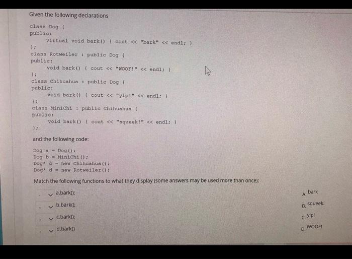 Solved Question 6 Given the following code: Line i public | Chegg.com