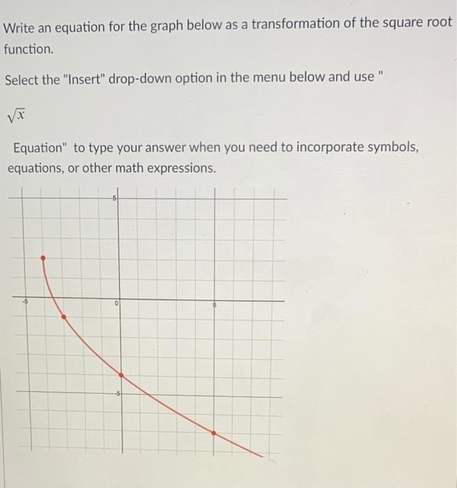 Solved Write an equation for the graph below as a | Chegg.com