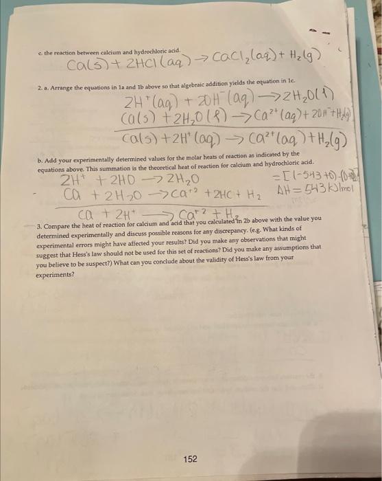 Solved 2. a. Arrange the equations in 1a and Tb above so | Chegg.com