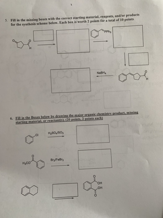 Solved 5. Fill in the missing boxes with the correct | Chegg.com