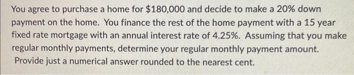 180 000 house payment