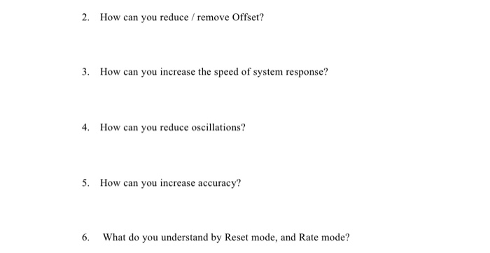 Solved 2. How can you reduce / remove Offset? 3. How can you | Chegg.com