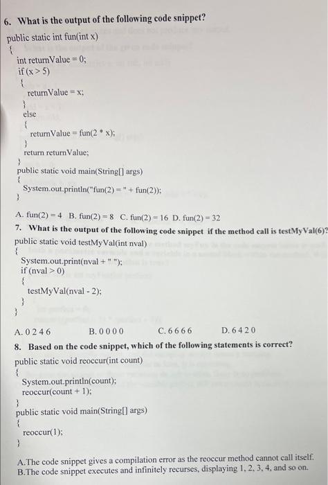 solved-6-what-is-the-output-of-the-following-code-snippet-chegg