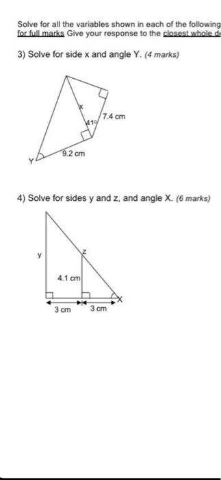 Solved Solve for all the variables shown in each of the | Chegg.com