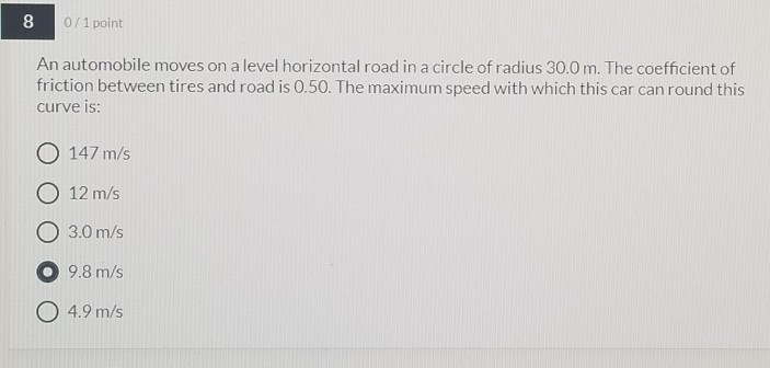 Solved Need help finding the correct answer to physics for | Chegg.com