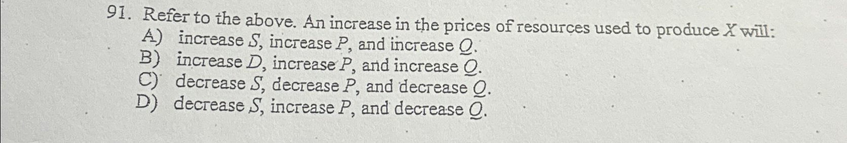 Solved Refer to the above. An increase in the prices of | Chegg.com