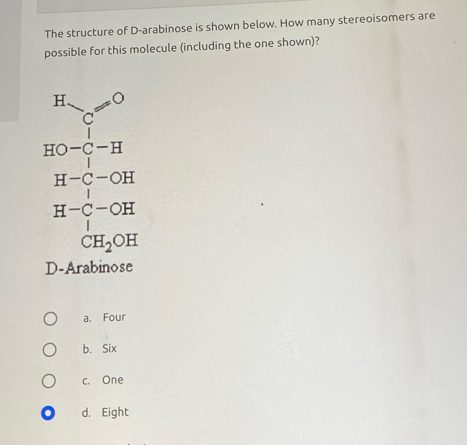 The structure of D-arabinose is shown below. How | Chegg.com