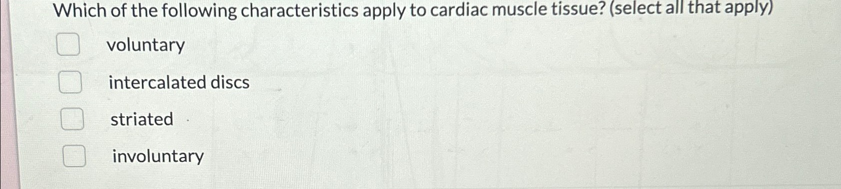 Solved Which of the following characteristics apply to | Chegg.com