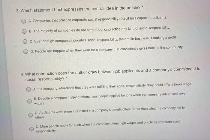 Solved Does It Pay for Companies To Do Good? By Greg | Chegg.com