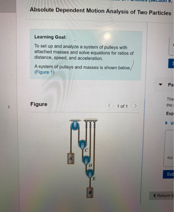 Solved Absolute Dependent Motion Analysis of Two Particles | Chegg.com