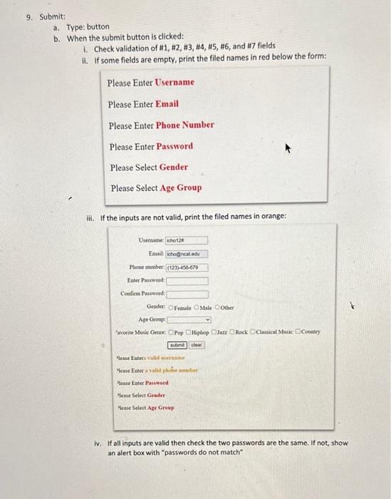 Solved (10pt) Write an HTML document (form.html) that has | Chegg.com