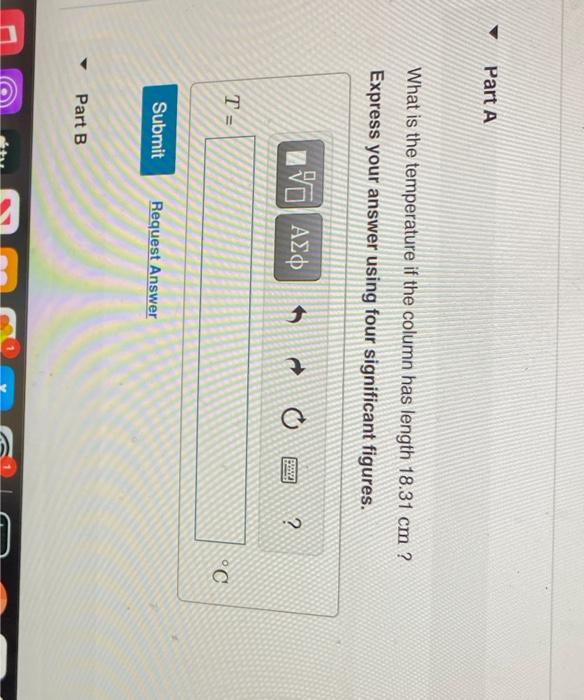 Solved In an alcoholinglass thermometer, the alcohol