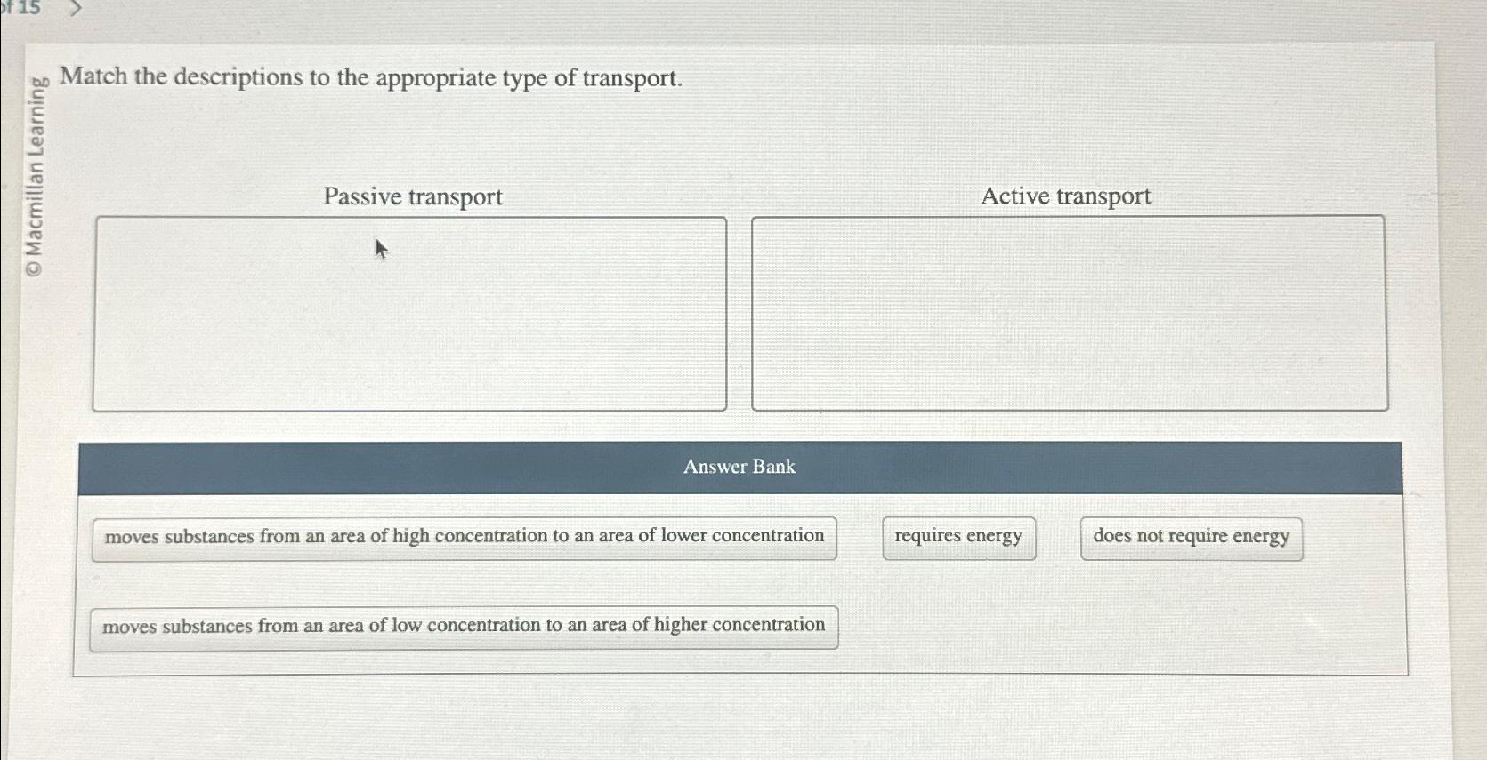 Solved as Match the descriptions to the appropriate type of | Chegg.com