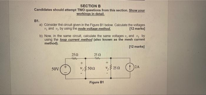 Solved SECTION B Candidates should attempt TWO questions | Chegg.com