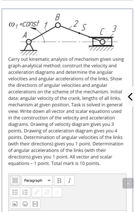 Solved B 0,=Const А Carry Out Kinematic Analysis Of | Chegg.com