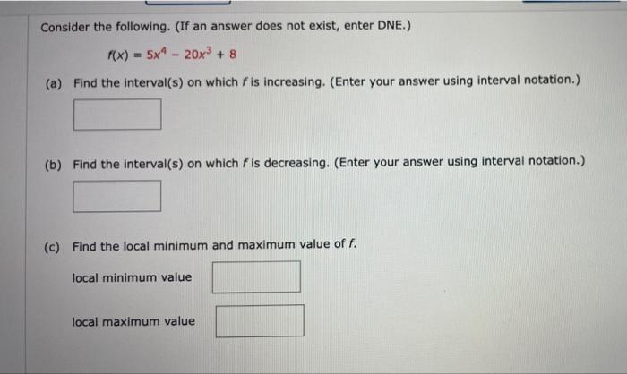Solved Consider the following. (If an answer does not exist, | Chegg.com