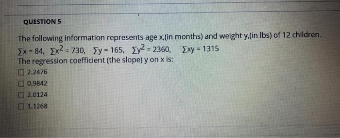 Solved QUESTIONS The following information represents age | Chegg.com