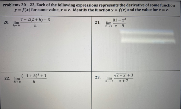 Solved Problems 20 - 23, Each of the following expressions | Chegg.com