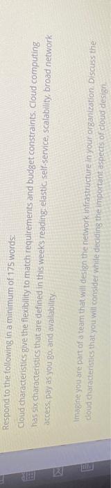 Respond to the following in a minimum of 175 words: | Chegg.com