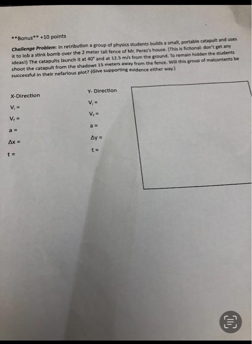 Solved **Bonus** +10 points Challenge Problem: In | Chegg.com