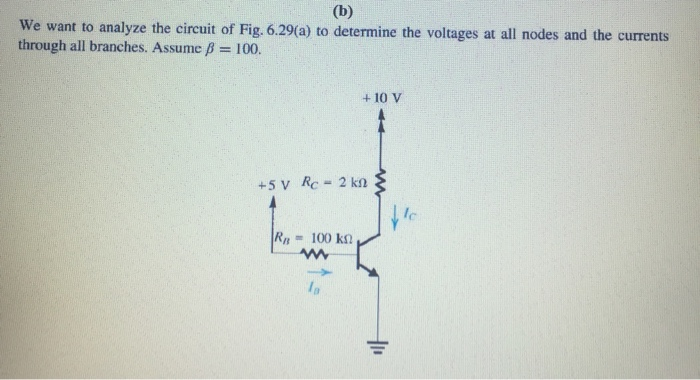 Solved (b) We want to analyze the circuit of Fig. 6.29(a) to | Chegg.com