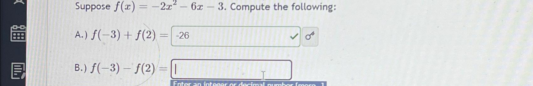 Solved Suppose F X 2x2 6x 3 ﻿compute The