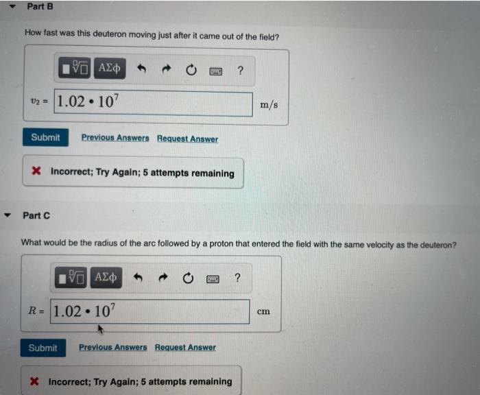 Solved A Deuteron Particle (the Nucleus Of An Isotope Of | Chegg.com