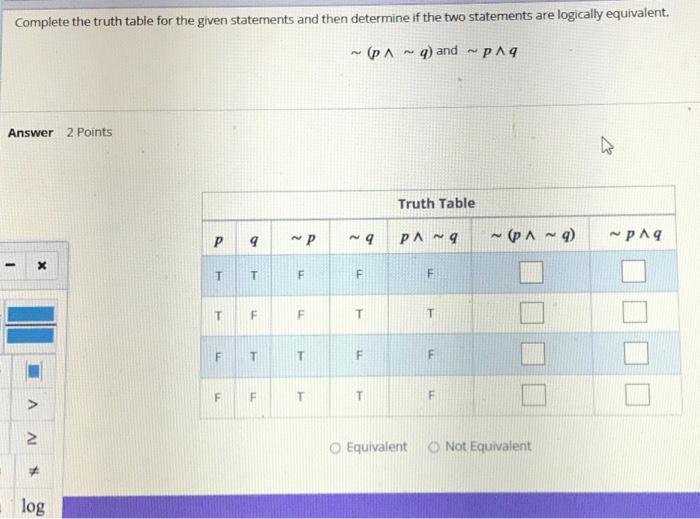 Solved Complete the truth table for the given statements and | Chegg.com