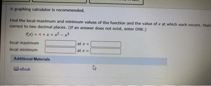 local minimum of function calculator