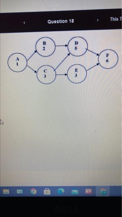 Solved Question 18 This Test: 39 Pts Possible B 2 D 5. F A 6 | Chegg.com