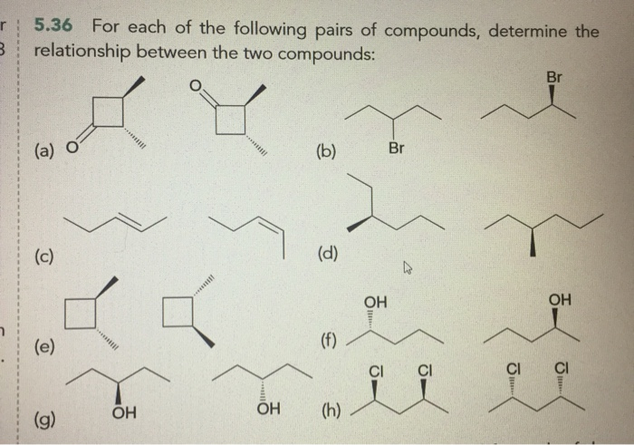 Solved г 536 For Each Of The Following Pairs Of Compounds 5713