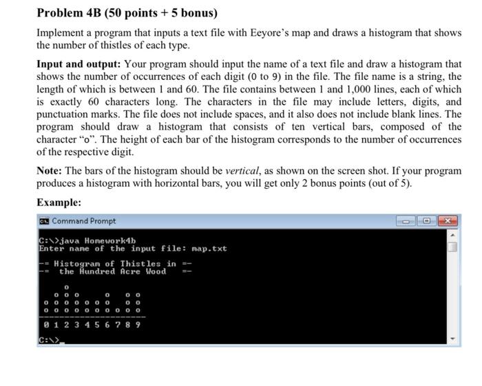 Solved Problem 4B (50 points + 5 bonus) Implement a program | Chegg.com