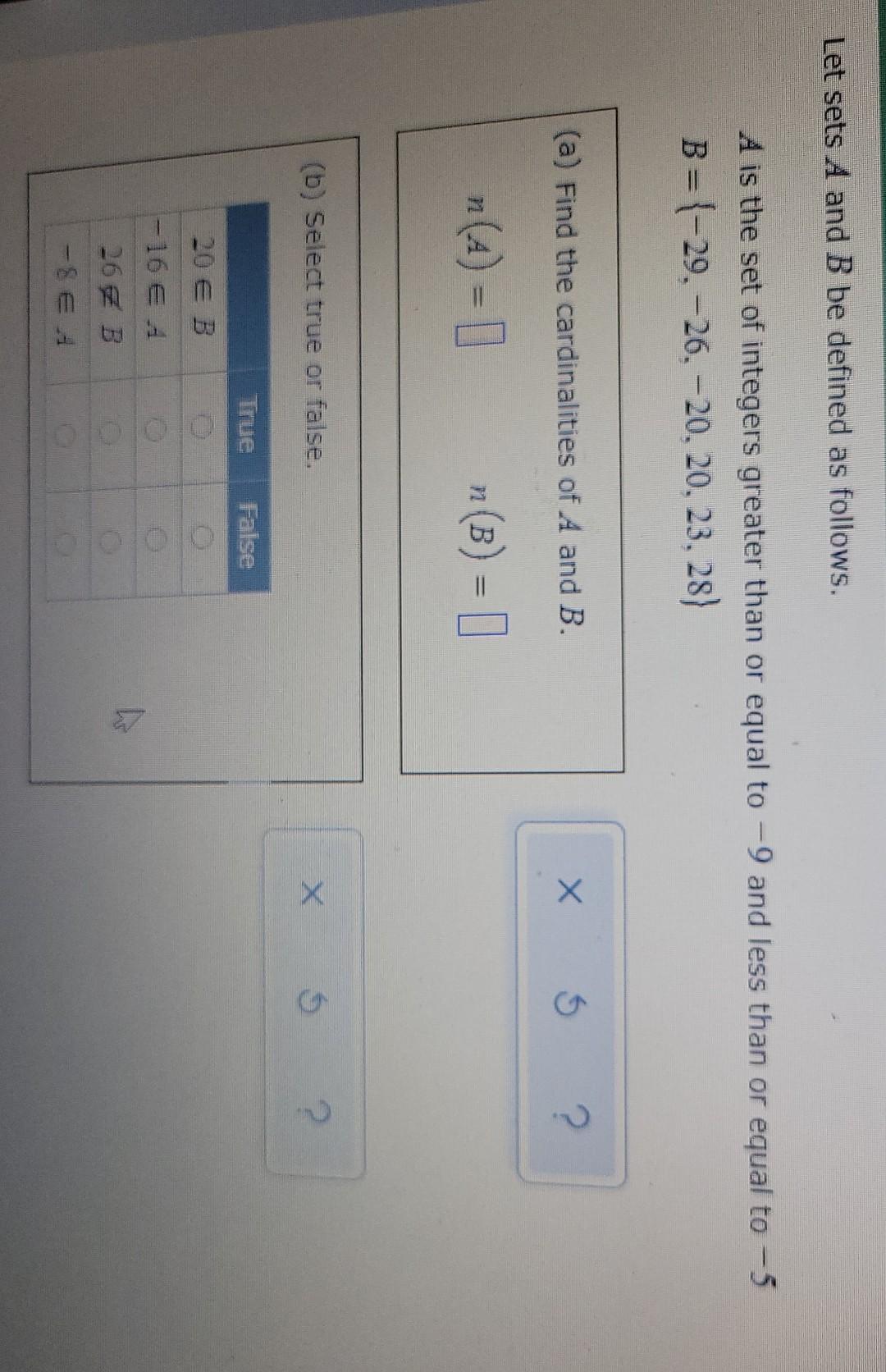 Solved Let Sets A And B Be Defined As Follows. A Is The Set | Chegg.com