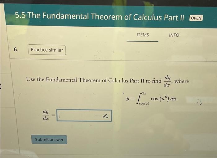 Use The Fundamental Theorem Of Calculus Part Ii To