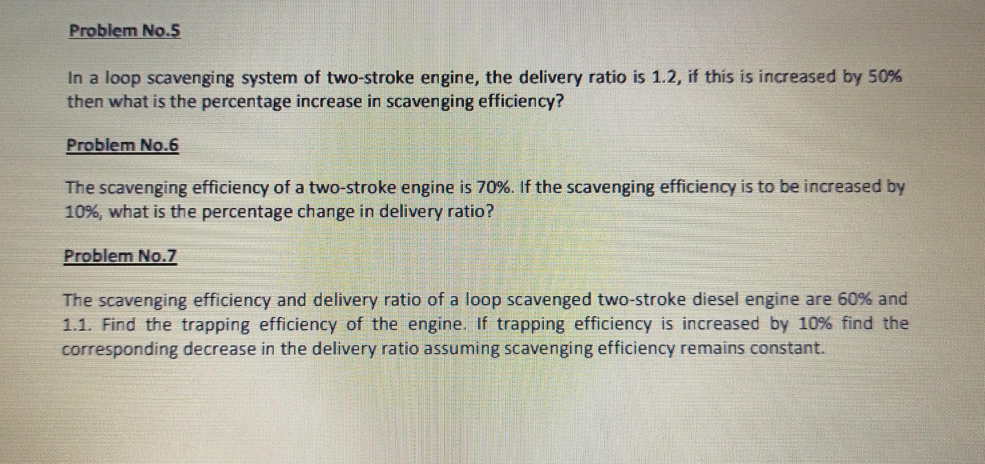 Solved In a loop scavenging system of two-stroke engine, the | Chegg.com