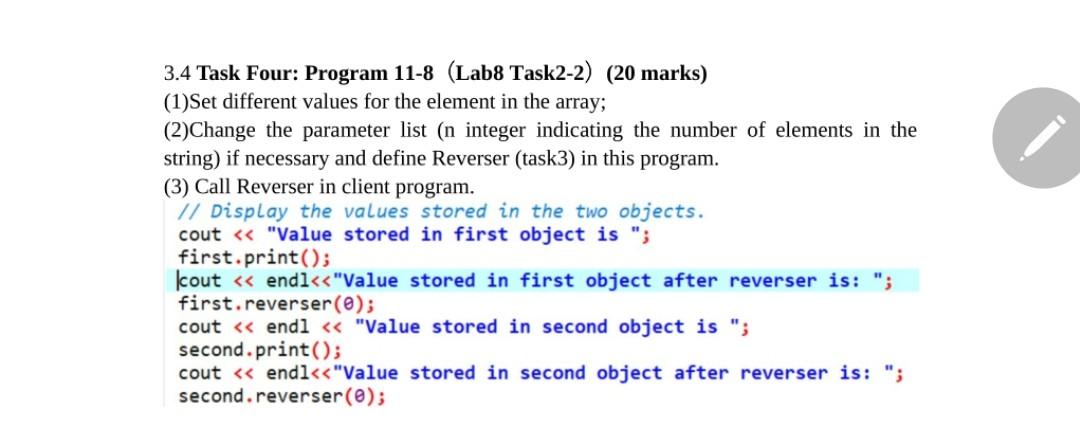 Solved 3.4 Task Four: Program 11-8 (Lab8 Task2-2) (20 marks) | Chegg.com