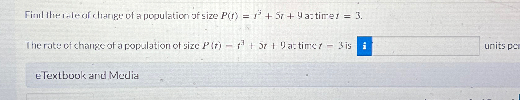 Solved Find the rate of change of a population of size | Chegg.com