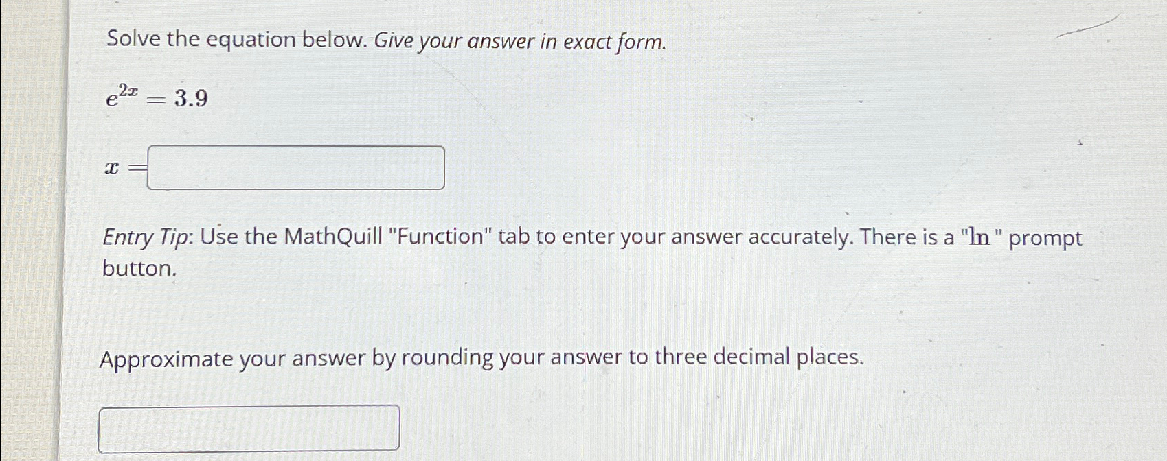 Solved Solve The Equation Below Give Your Answer In Exact