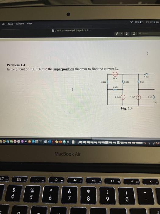 Solved 4 Problem 1.3 In the circuit shown in Fig. 1.3, | Chegg.com