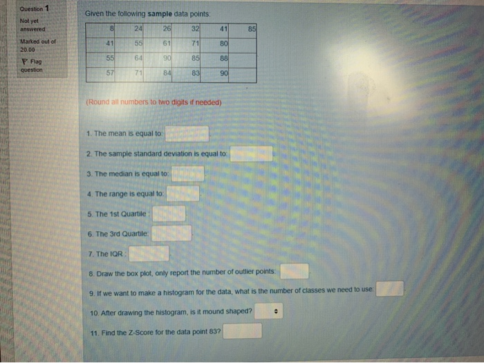 Solved Question 1 Not yet answered Given the following | Chegg.com