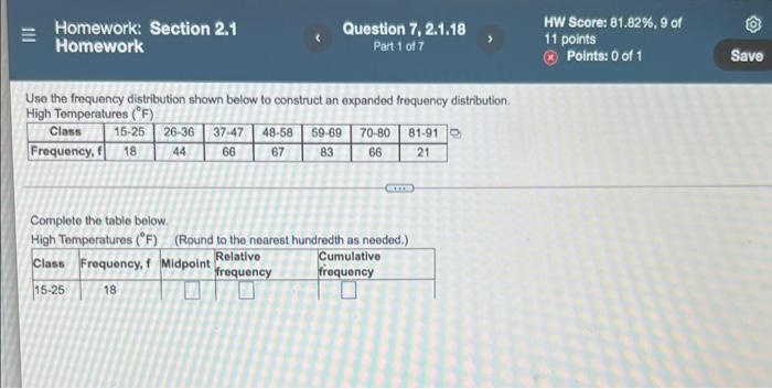 Solved Homework: Section 2.1 Homework Question 7, 2.1.18 | Chegg.com
