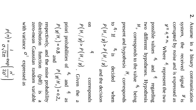 Solved 1. Find the bit error probability of binary phase | Chegg.com