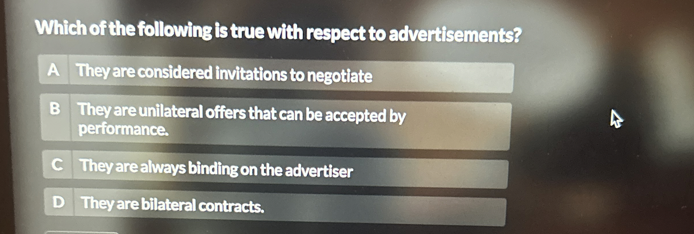 Solved Which of the following is true with respect to | Chegg.com