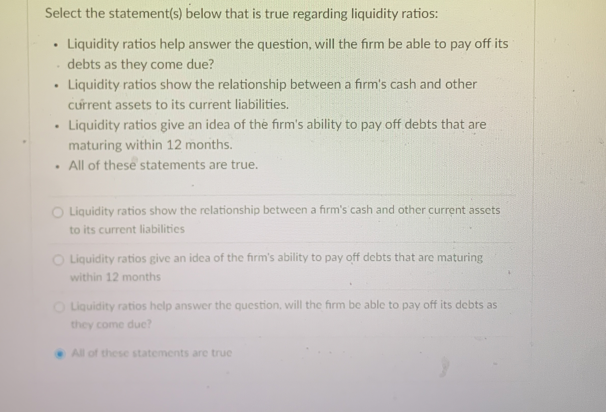 Solved Select the statement(s) ﻿below that is true regarding | Chegg.com