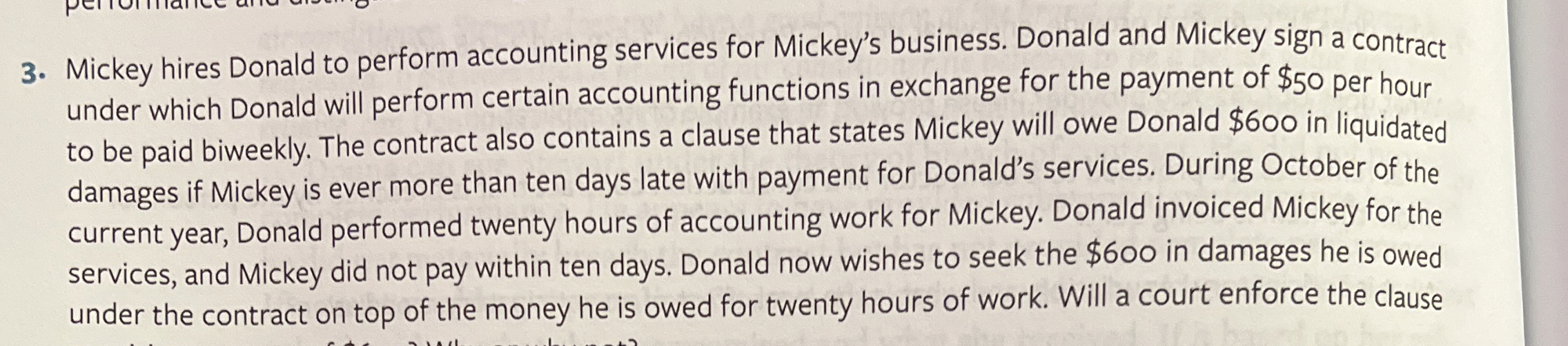 Solved Mickey hires Donald to perform accounting services | Chegg.com