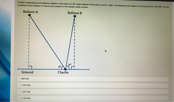 Solved: Charlie Is Watching Hot Air Balloons Balloon A Has... | Chegg.com